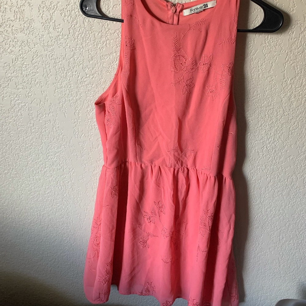 Peach lace dress